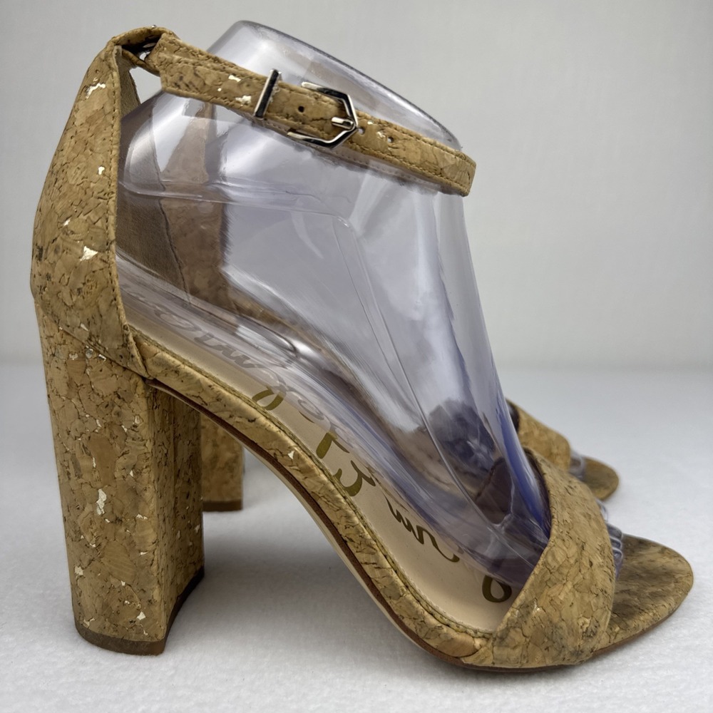 Sam Edelman Womens Yaro Cork High Heel Strappy Sandals Size 7W - Picture 5 of 12